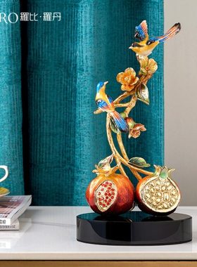 罗比罗丹珐琅彩工艺客厅装饰摆件创意电视柜办公室摆件家居饰品