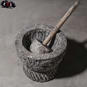 石臼老石槽打糍粑石缸老物件打年糕石头花盆鱼缸庭院装 饰摆件家用