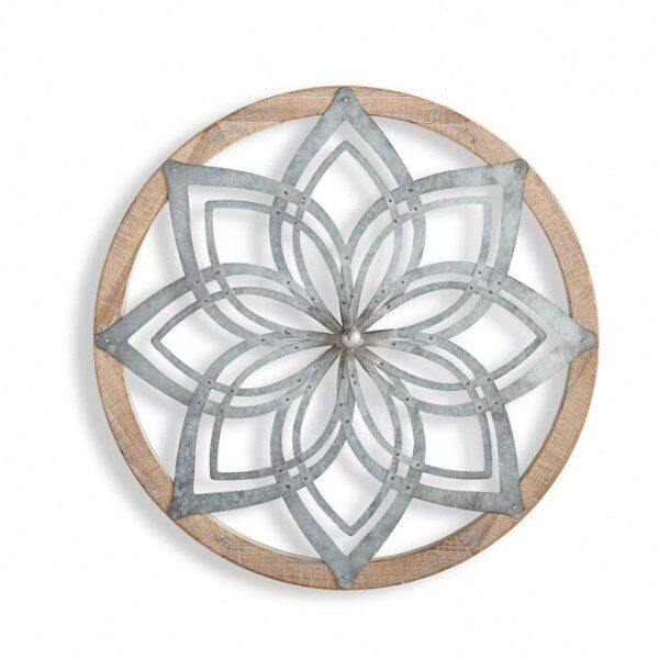 墙面装饰挂件菱形壁挂花纹壁饰家居房间木质铁艺软装饰品挂件礼物