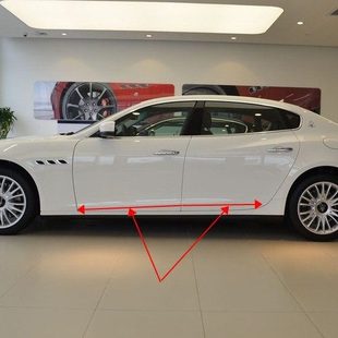 玛莎拉蒂总裁吉博力莱万特改装车门防撞装饰门边亮条车身饰条配件