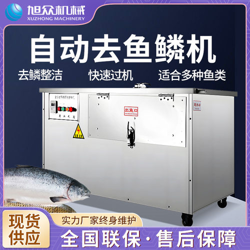 商用鱼类自动鱼鳞机 毛刷式鱼鳞自动分离机 不锈钢大小鱼去鱼鳞机