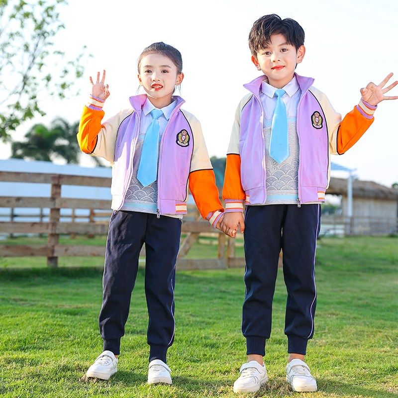 校服套装小学生服装幼儿园园服春秋款儿童班服秋季运动三件套