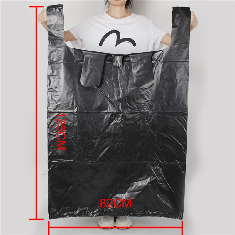 特大号加厚黑色82x125手提塑料袋搬家服装打包物业酒店垃圾袋