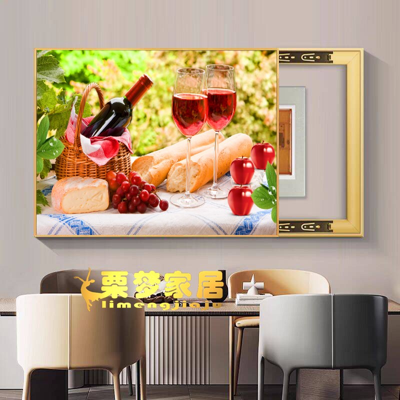 水果画电表箱装饰画现代简约配电箱餐厅免打孔电闸箱开关遮挡挂画图片