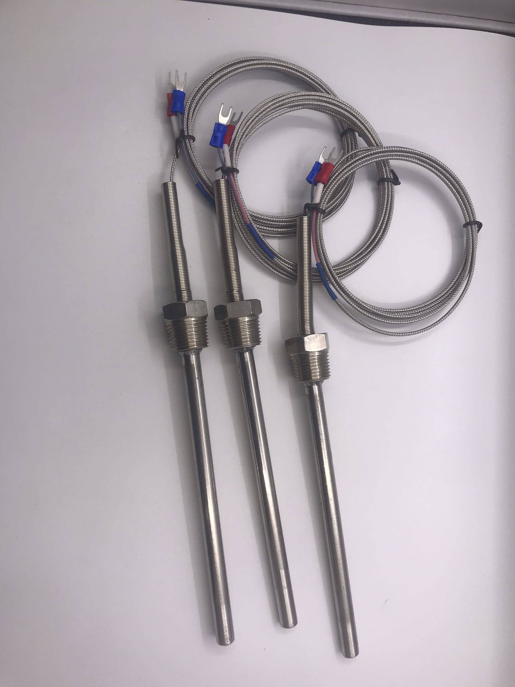 K型高温温度传感器感温探头感应器温控探头J0-1000度2米4分牙