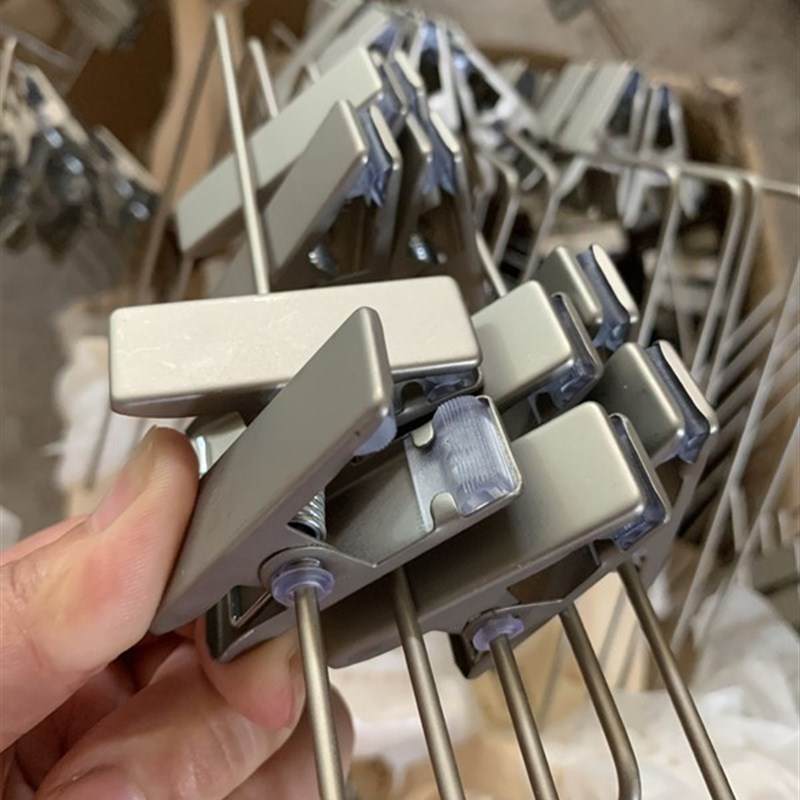 女士儿童纯白色实木衣架哑光色挂钩长钩木头衣架服装店LOGO定制