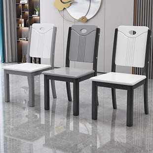 实木餐椅家用中式现代简约木x头靠背餐桌椅子饭桌餐厅酒店商用凳