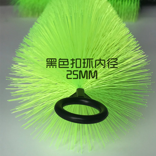 绿色优质鱼缸毛刷锦鲤鱼池过滤毛刷水族箱底滤材料十字304不锈钢