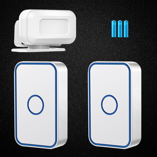 一拖二感应门铃家用无线店铺便利店进门迎N宾器叮咚欢迎光临智能