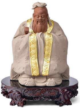 曾国清陶瓷孔子像大号摆件人物雕像摆设工艺品送老师毕Y业学校礼
