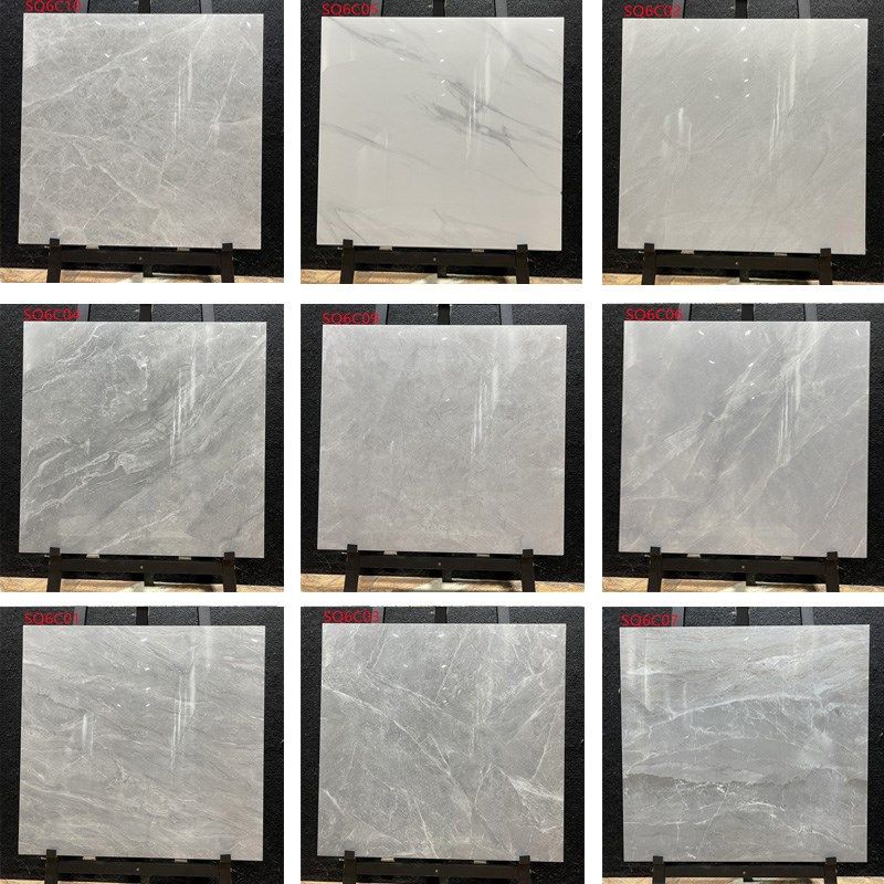 全瓷客厅地板砖全抛釉600X600防滑B地砖卧室玻化砖800x800通体瓷