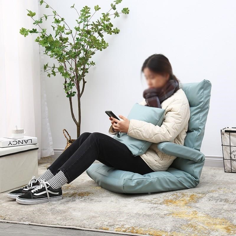 懒人沙发榻榻米小户型卧室飘窗床上折叠靠背哺乳椅地板单人可拆洗