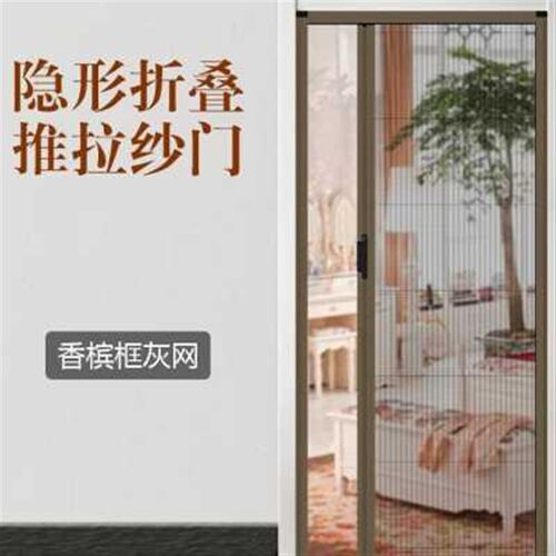 纱门防蚊门定制防蚊门帘风琴门口推拉蚊帐门夏季家用新z.