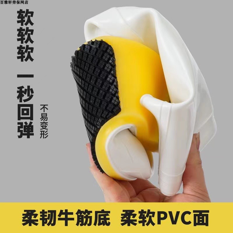 高筒PVC加厚防滑雨靴食品加工厂工作鞋厨房食堂防水防油雨鞋