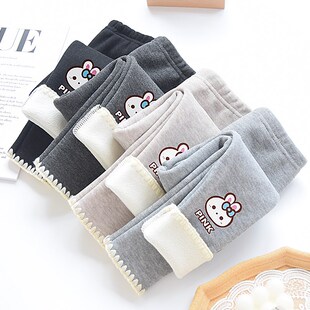 女童加棉加厚打底裤外穿秋冬款2024新款儿童冬季裤子加绒大童棉裤