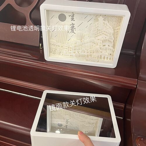 重庆创意伴手礼纸雕夜灯摆件家居装饰客厅卧室灯饰洪崖洞旅游礼品