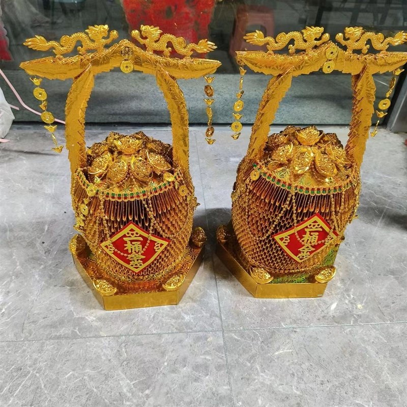 潮汕摺纸一桶金材料包 需自做自粘 不是成品