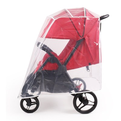 MASTER双胞胎童车防风防雨罩双人婴儿车挡风罩推车宝宝四季通用