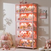 翻盖式 吧唧收纳盒亚克力透明密封防潮动漫周边谷子桌面防尘展示柜