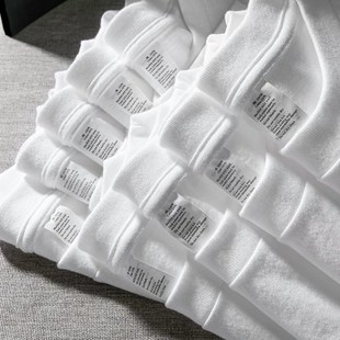 纯棉情侣纯白短袖 美式 宽松大码 夏季 T恤 重磅320g厚实不透男女款