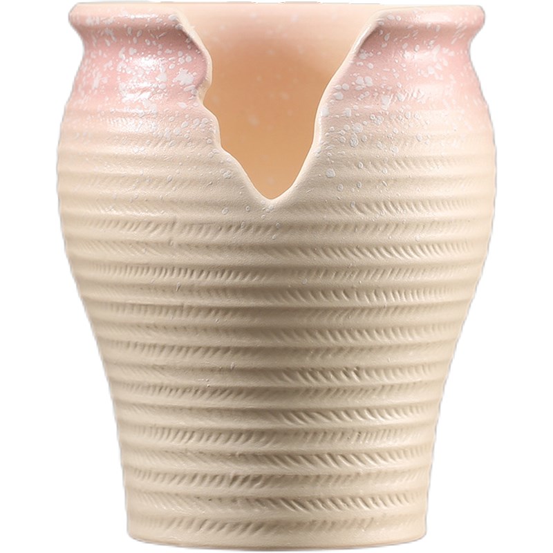 多肉老桩切口粗陶缺口花盆紫乐悬崖植物透气特大瘦高陶罐法师陶瓷