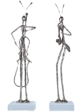 北欧抽象摆件铁艺锌合金蚂蚁乐手乐队摆件 电视柜酒柜家居装饰品