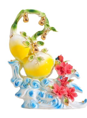 中式葫芦白菜摆件客厅酒柜玄关好寓意新房装饰品店铺开业乔迁礼物