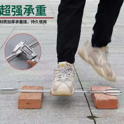 锻打铁火钳垃圾钳加粗老式不锈钢火钳子扁头煤球火夹碳烧烤钳火剪