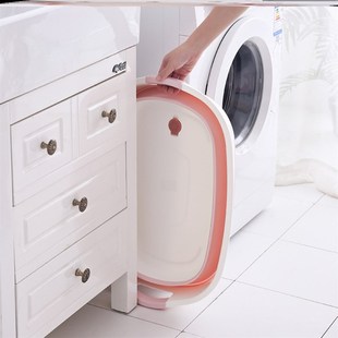 可折叠洗澡盆儿童婴儿舒适小巧新生宝宝冲凉盆专用浴盆女童洗澡桶