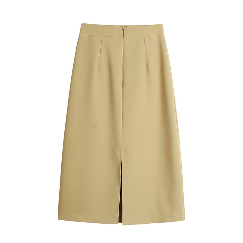 西装料半身裙女春夏高腰2021新款a字中长款显瘦气质OL职业包臀裙