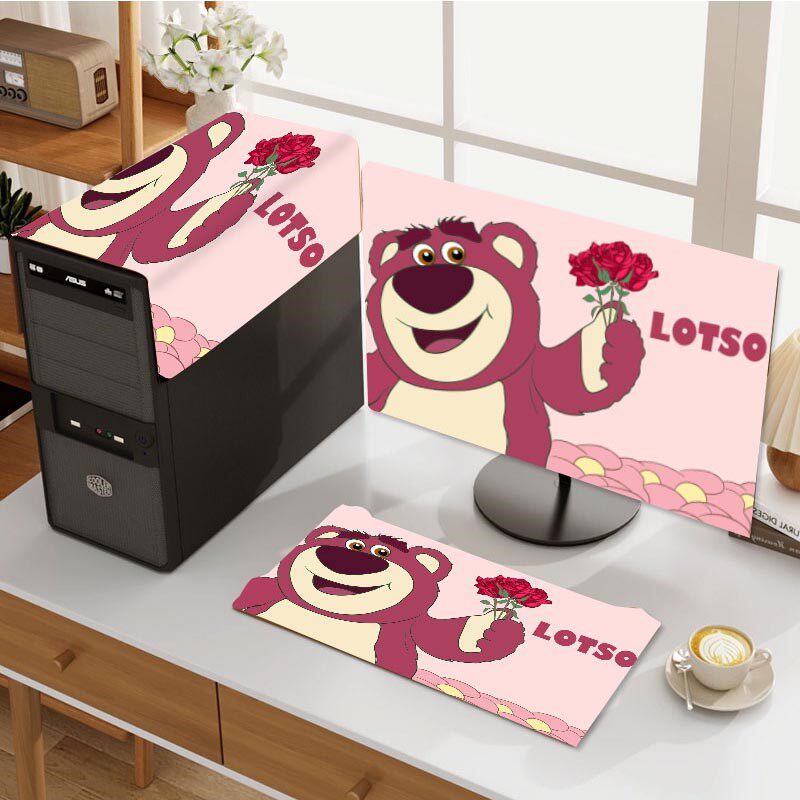 电脑防尘三件套主机键盘显示器盖布防尘保护罩27寸台式盖巾遮尘套