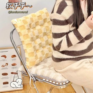 冬季毛绒坐垫家用防滑椅子屁垫学生上班族久坐屁股垫子靠垫简约女