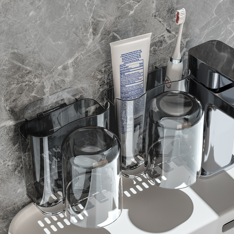 卫生间牙刷置物架子壁挂式浴室厕所洗漱台用品大全神器梳子收纳筒