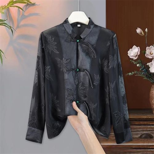 防晒衣女款夏季2024新款衬衫外套薄款宽松复古盘扣新中式国风上衣