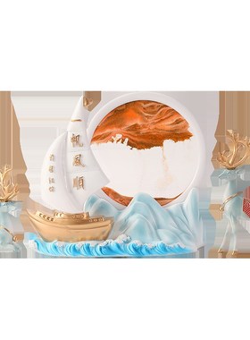 沙漏创意摆件流沙画鹿客厅入户玄关酒柜轻奢装饰品乔迁新家居礼物