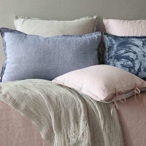 弋采现代简约中式日式侘寂亚麻民宿酒店撞色护腰枕方枕靠垫枕头套