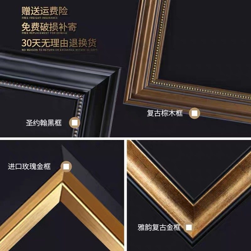 欧式建筑三联客厅装饰画复古挂画美式沙发背景墙壁画大气书房油画,家居饰品,现代装饰画,淘宝优惠券,粉丝福利购,淘宝优惠卷