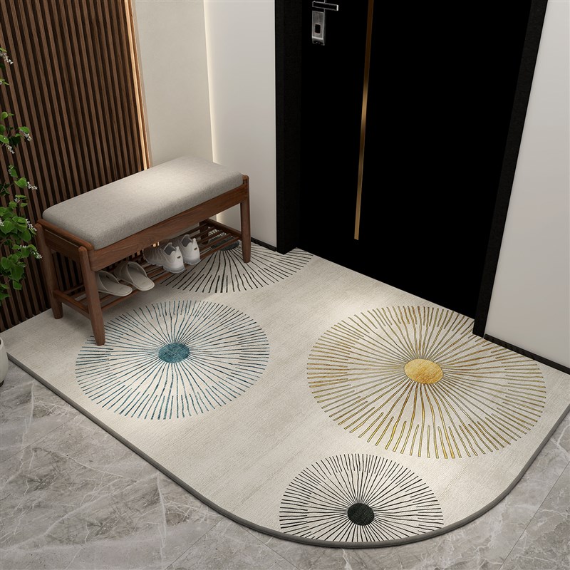 轻奢入户门地垫门口防滑垫子高端家用地毯门垫进门玄关脚垫可裁剪