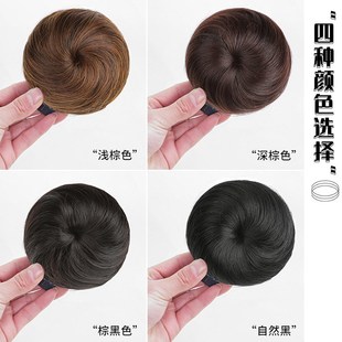 女抓夹高丸子头假发包盘发发髻假发圈自然古装新娘大夹子花苞头