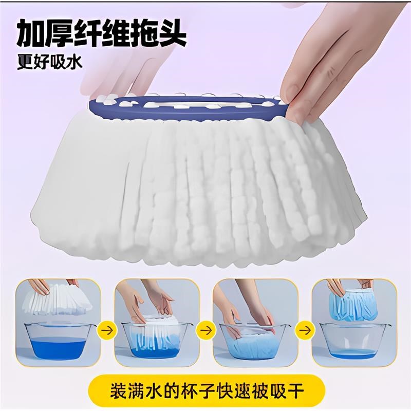 家用旋转拖把2024新款家用一拖净免手洗吸水拖地拖布墩布桶套装