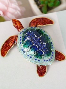 北欧风格海龟家居摆件工艺礼品盒家居饰品时尚小礼品乌龟饰品盒