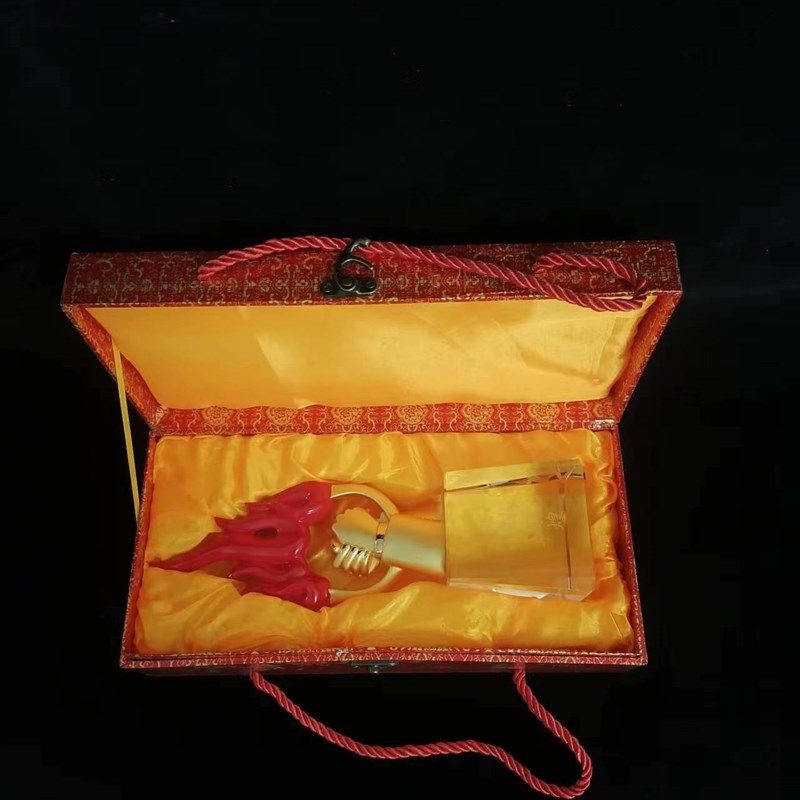 红色火炬创意火焰奖杯办公室客厅电视柜新房装饰招财幸运桌面摆件