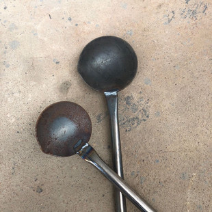 带柄铁勺舀铁水铝水勺子压铸机配件打渣勺 打料舀料取样勺子包邮