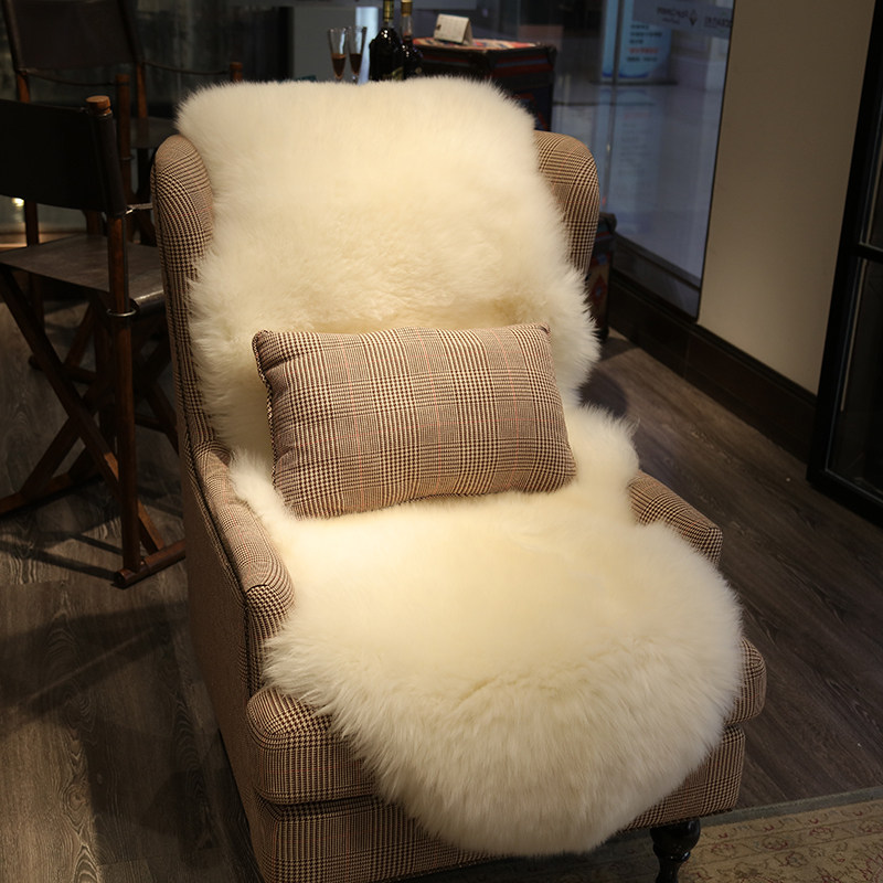 欧式整张羊毛沙发垫羊毛地毯纯羊毛椅垫坐垫靠垫飘窗垫卧室床边毯