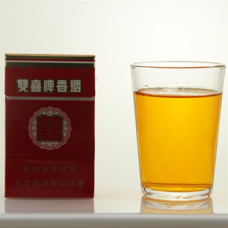 二两半钢化玻璃白酒杯125毫升无铅玻璃啤酒杯餐饮配送斜身茶水杯