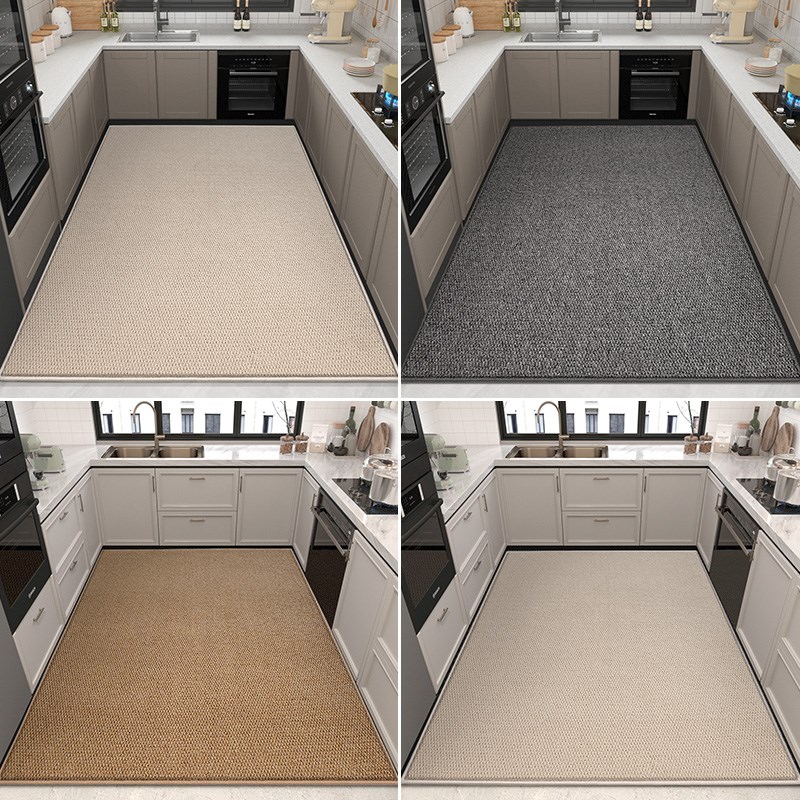 厨房地垫防滑防油可擦免洗吸水吸油脚垫专用门口耐脏防水整铺地毯