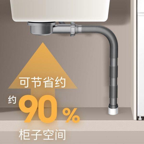 阳台洗衣盆石英石盆下水器不锈钢盆下水配件110省空间侧排下水,家装主材,水槽下水器,淘宝优惠券,粉丝福利购,淘宝优惠卷