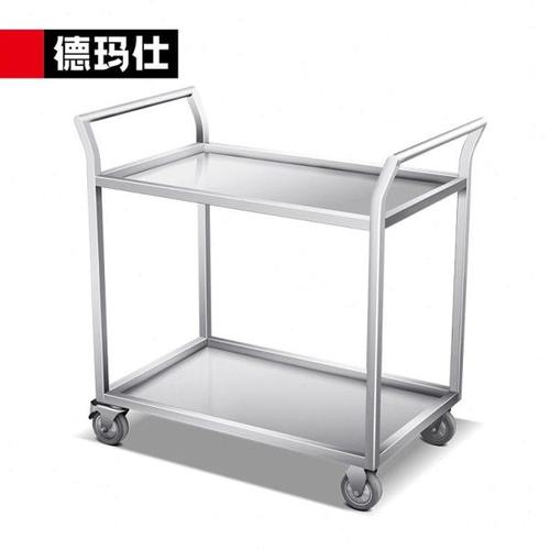 德玛仕不锈钢送餐车手推车收碗车收餐车二层三层带轮304不锈钢