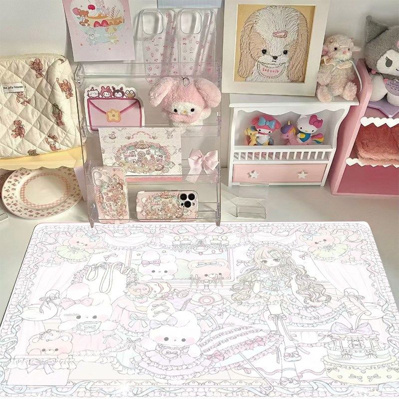 家用桌垫办公书桌防水防滑加厚垫可爱粉少女心拍照背景垫宠物餐垫,居家布艺,桌布,淘宝优惠券,粉丝福利购,淘宝优惠卷