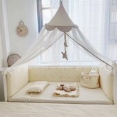 耶西蓓婴儿床床围软包宝宝防撞床围挡护边儿童拼接床围纯棉三件套